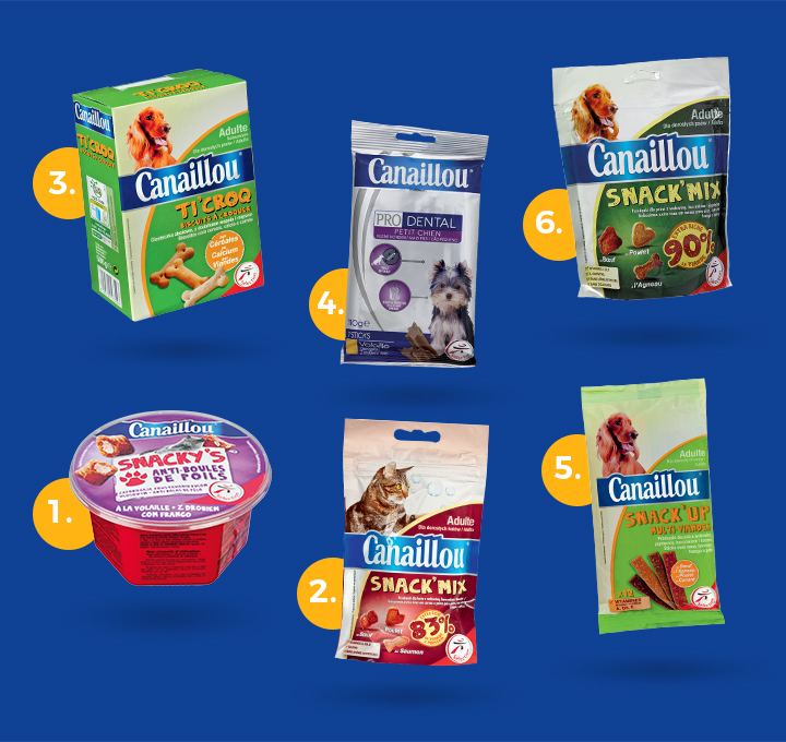 snacks para cão e gato