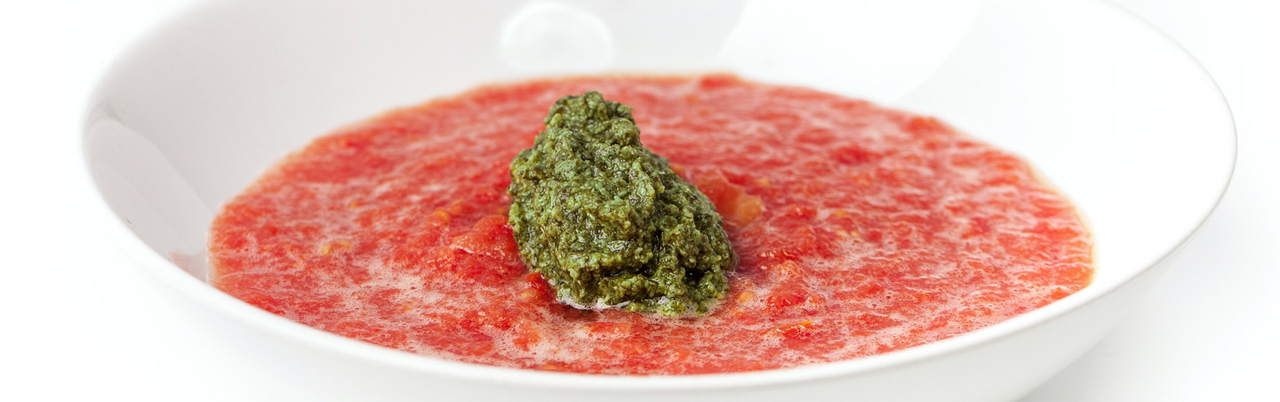 Imagem MOUSSE DE TOMATE GRELHADO COM PESTO