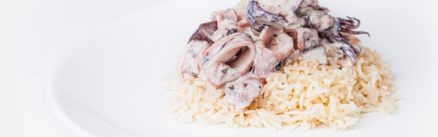 Receita Intermarché Strogonoff de Lulas e Arroz Basmati de Manteiga