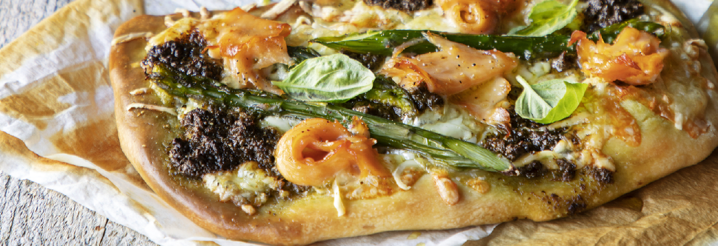 Imagem Pizza de Salmao e Espargos