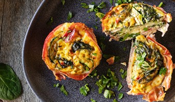 Imagem Queques de Ovo com Curgete e Presunto