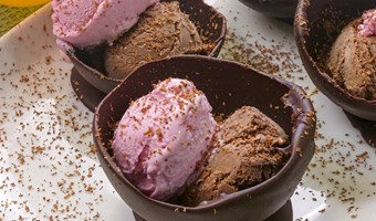 Imagem Taças de Chocolate com Gelado