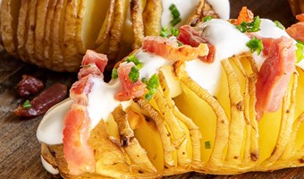 Imagem Batatas colmeia com bacon e natas