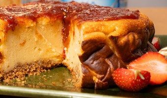 Imagem Cheesecake com doce de tomate