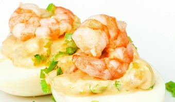 Imagem OVOS RECHEADOS COM MAIONESE DE CAMARAO