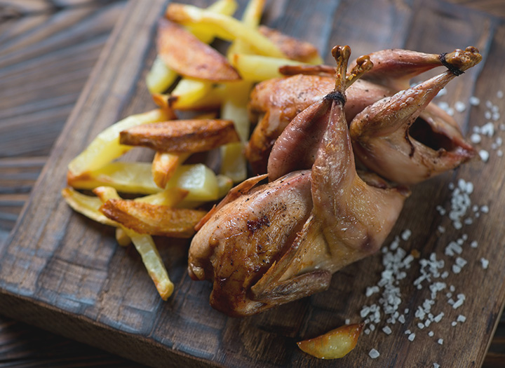 Codorniz assada com batatas fritas - Programa Origens Intermaché